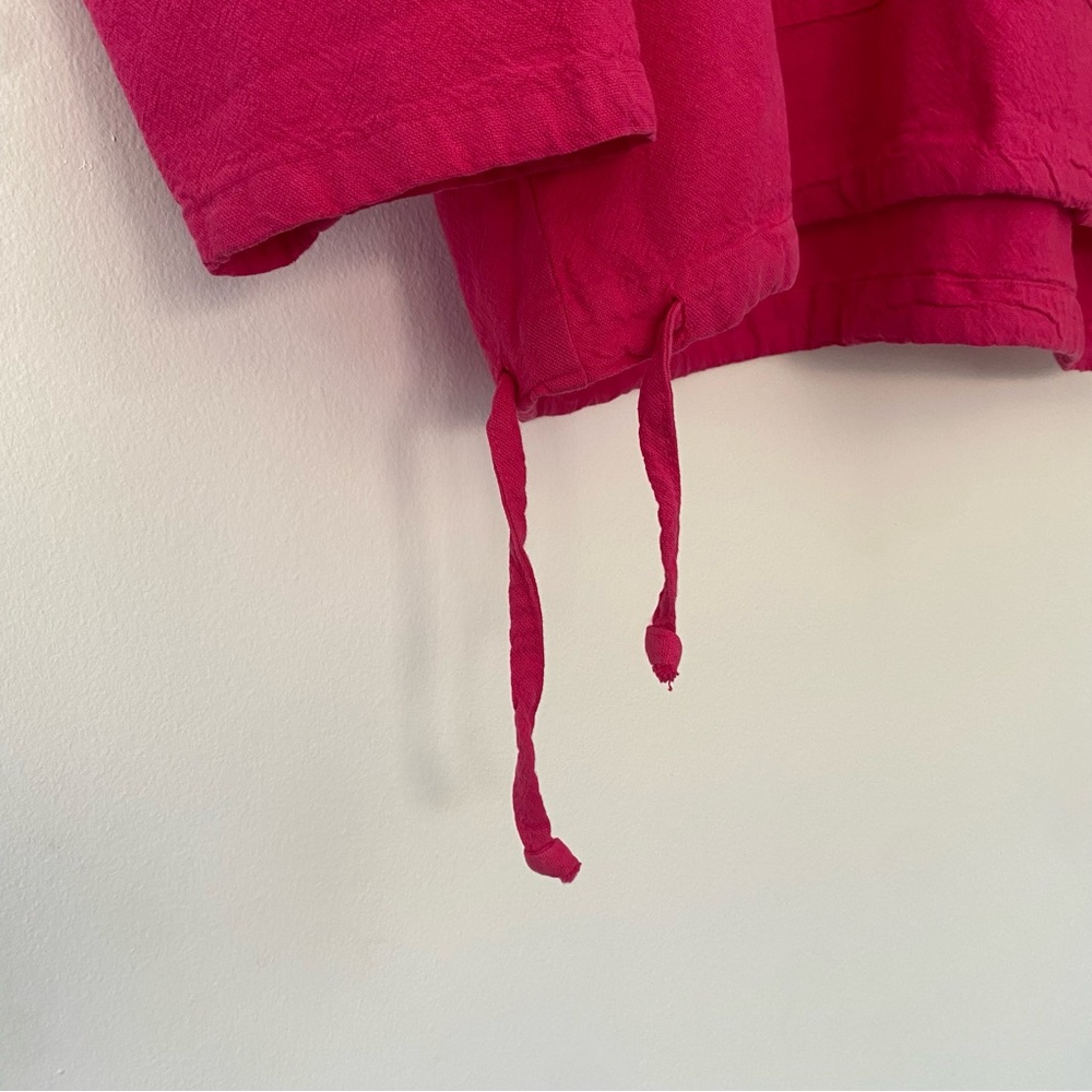 SoftSurroundings Hot Pink Poncho Sweater Cotton Lightweight XL - Picture 5 of 6